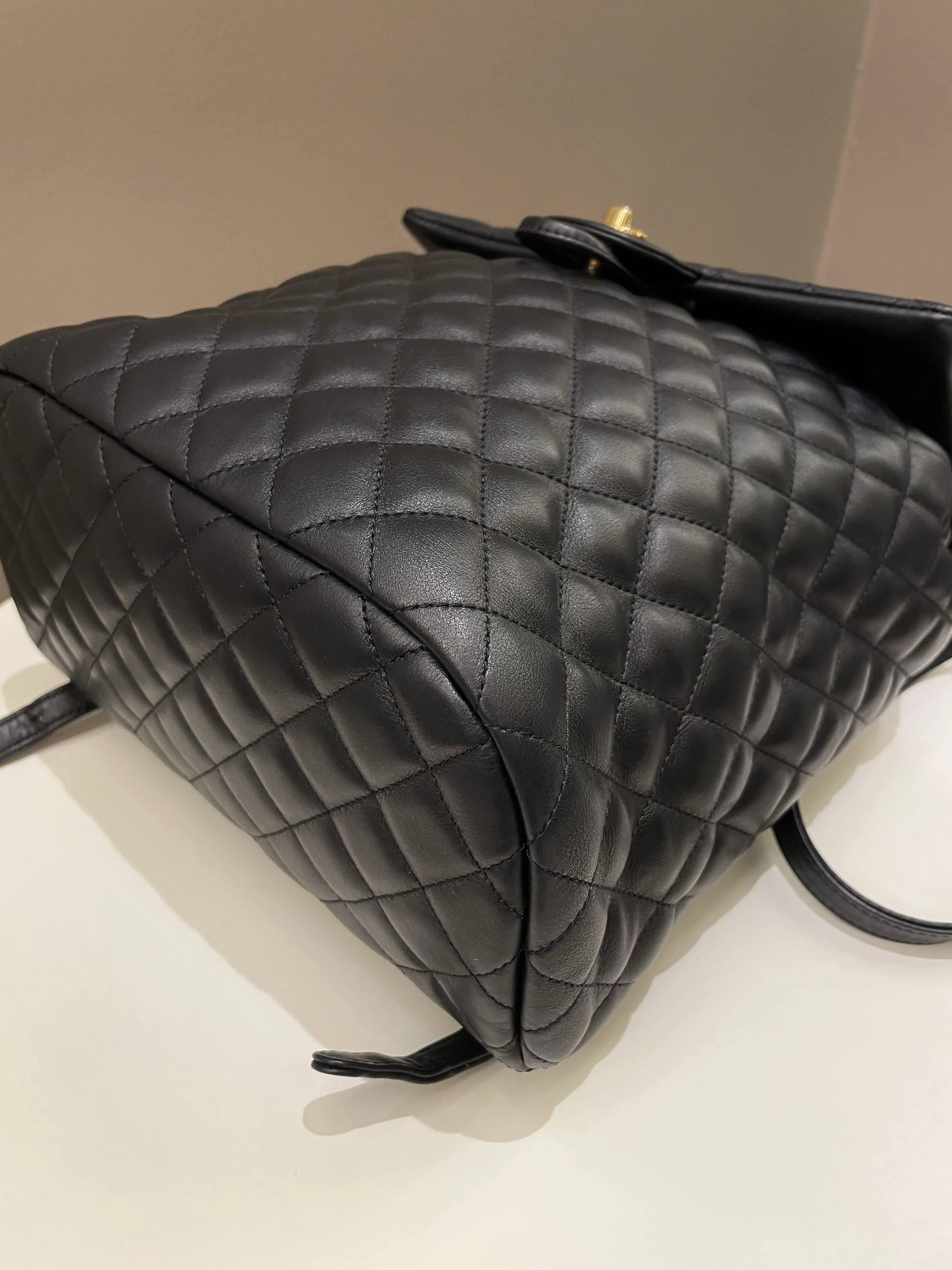 Chanel Quilted Urban Spirit Backpack Black Calfskin