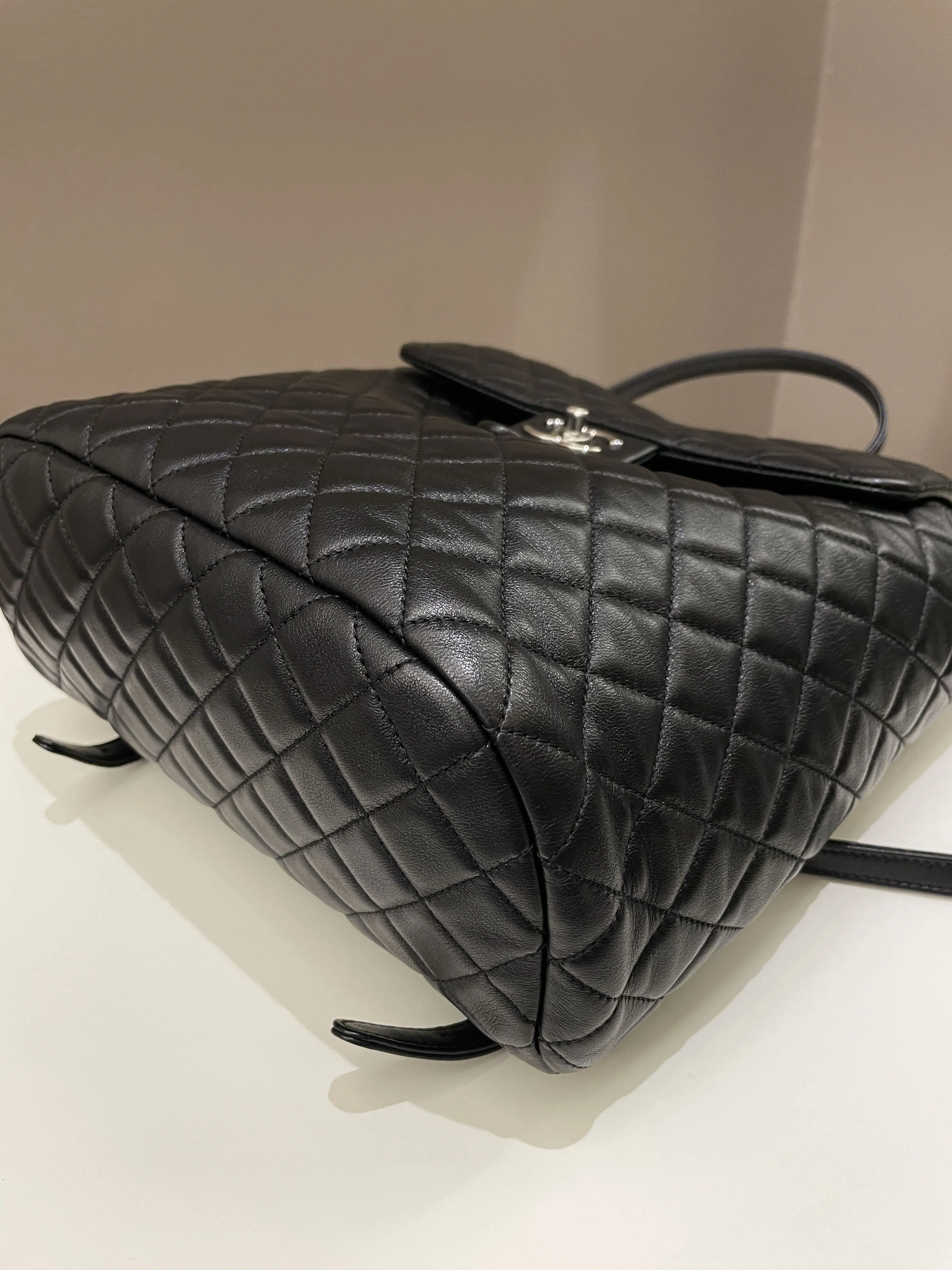 Chanel Quilted Urban Spirit Backpack Black Lambskin