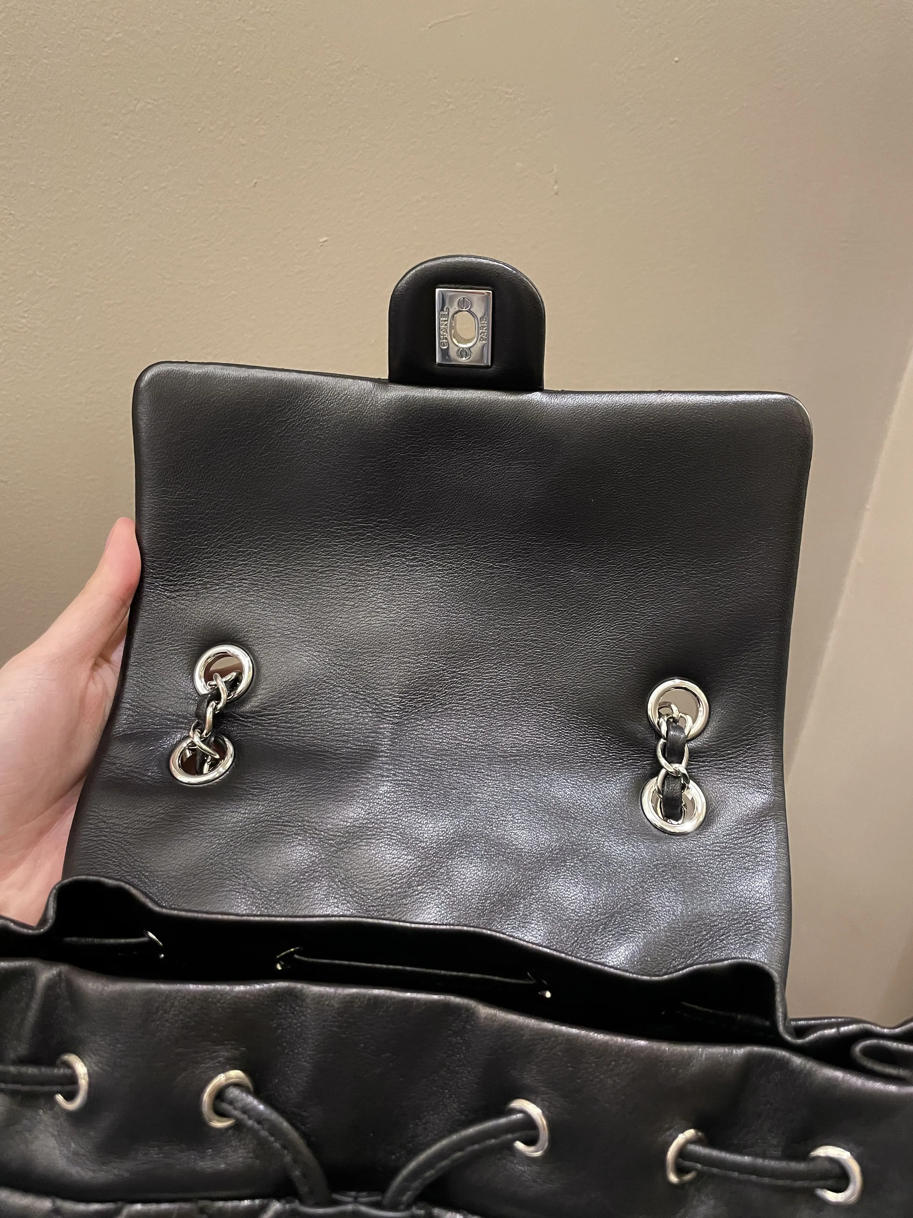 Chanel Quilted Urban Spirit Backpack Black Lambskin