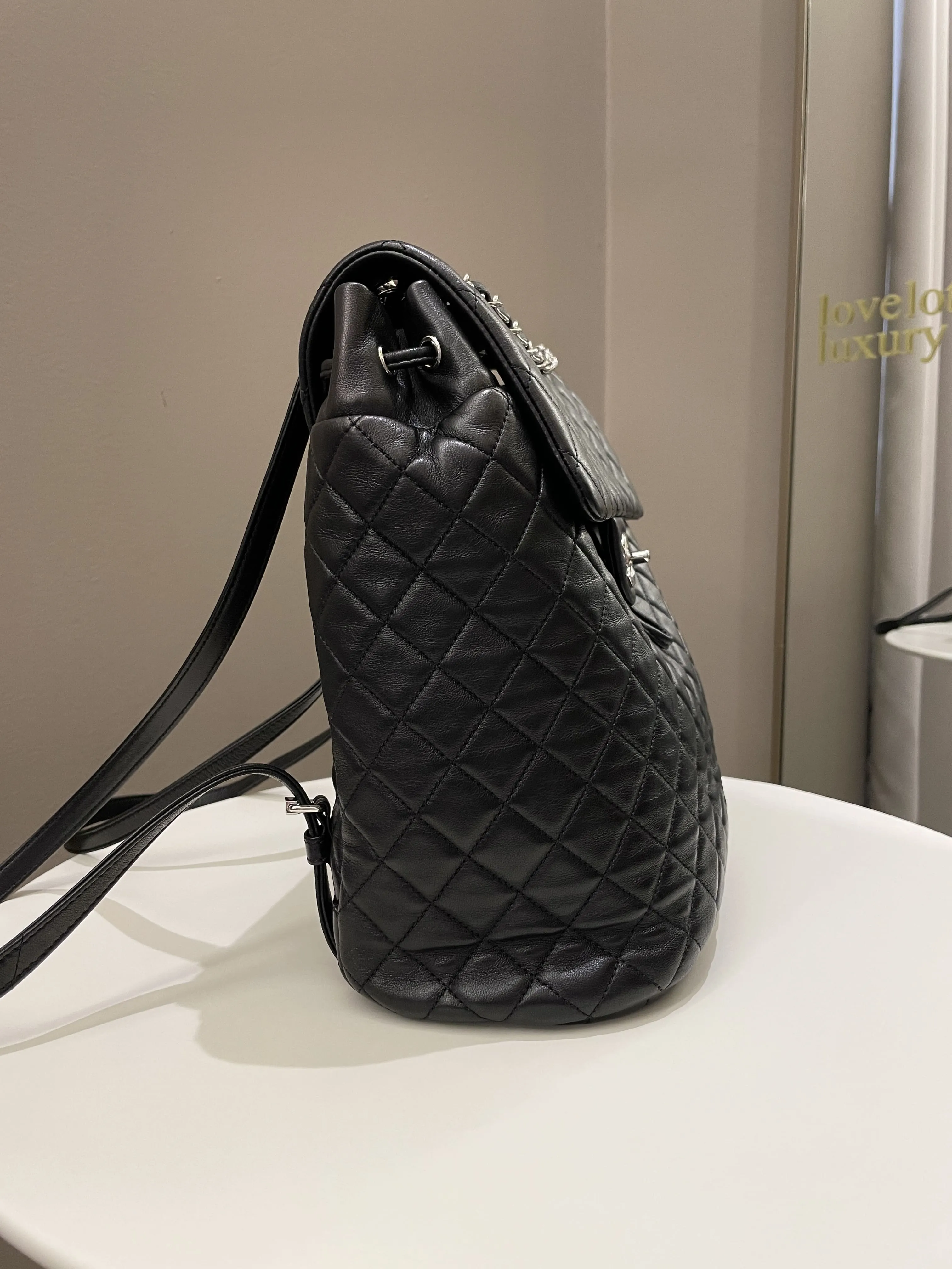 Chanel Quilted Urban Spirit Backpack Black Lambskin