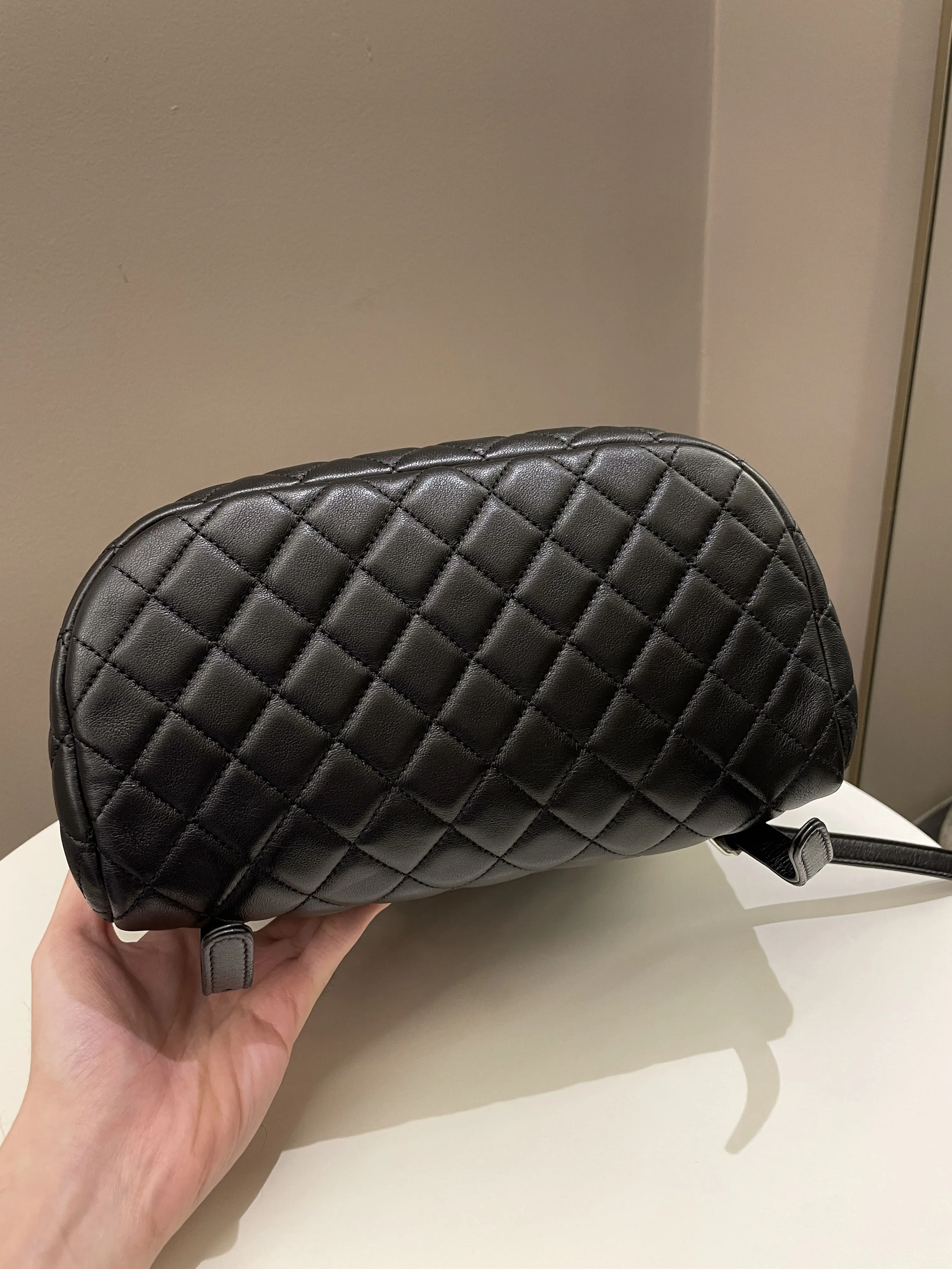 Chanel Quilted Urban Spirit Backpack Black Lambskin