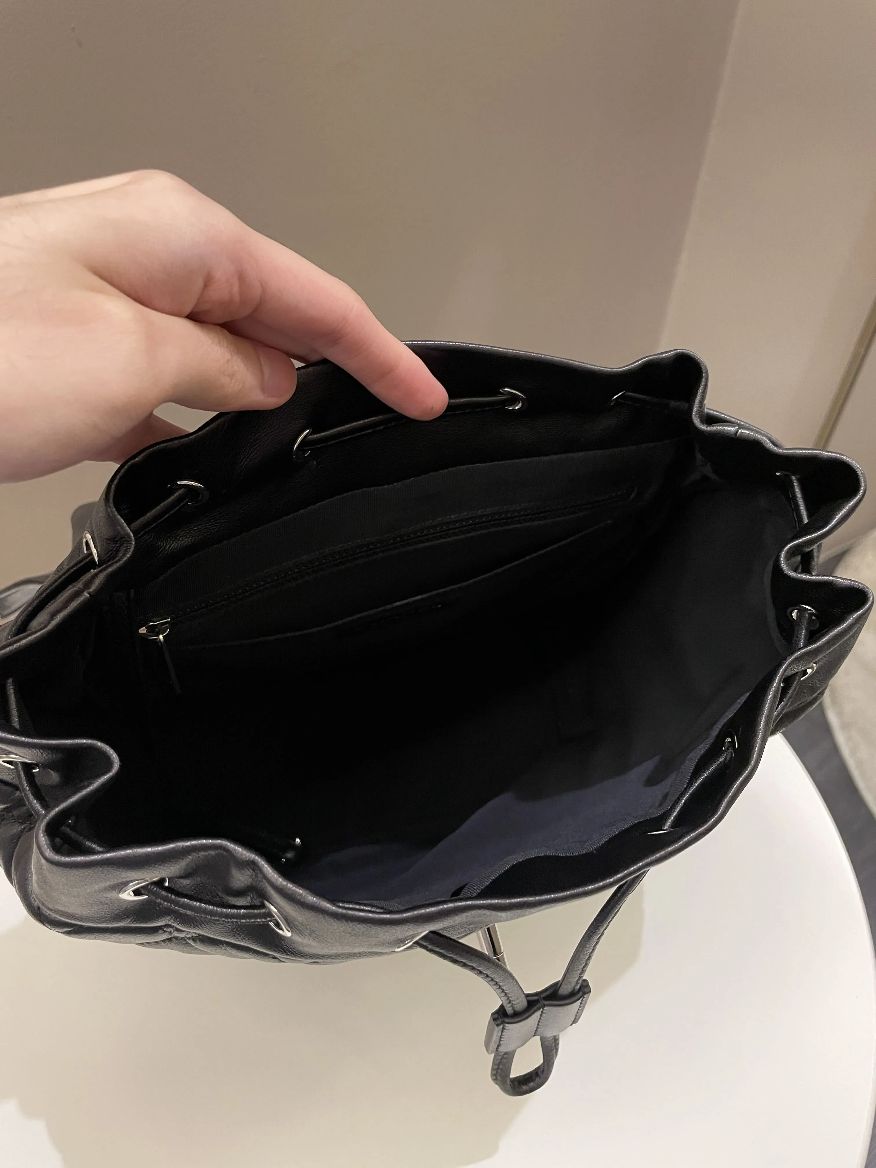 Chanel Quilted Urban Spirit Backpack Black Lambskin