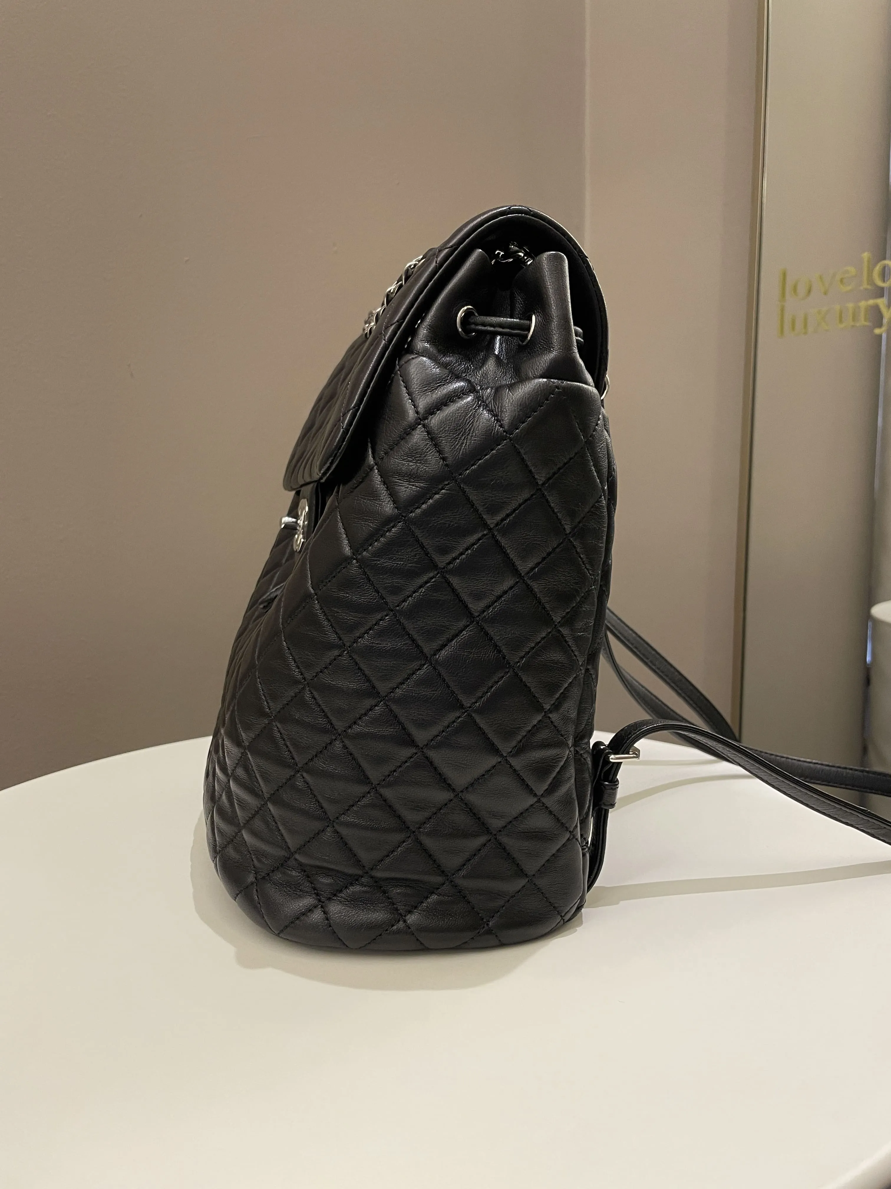 Chanel Quilted Urban Spirit Backpack Black Lambskin