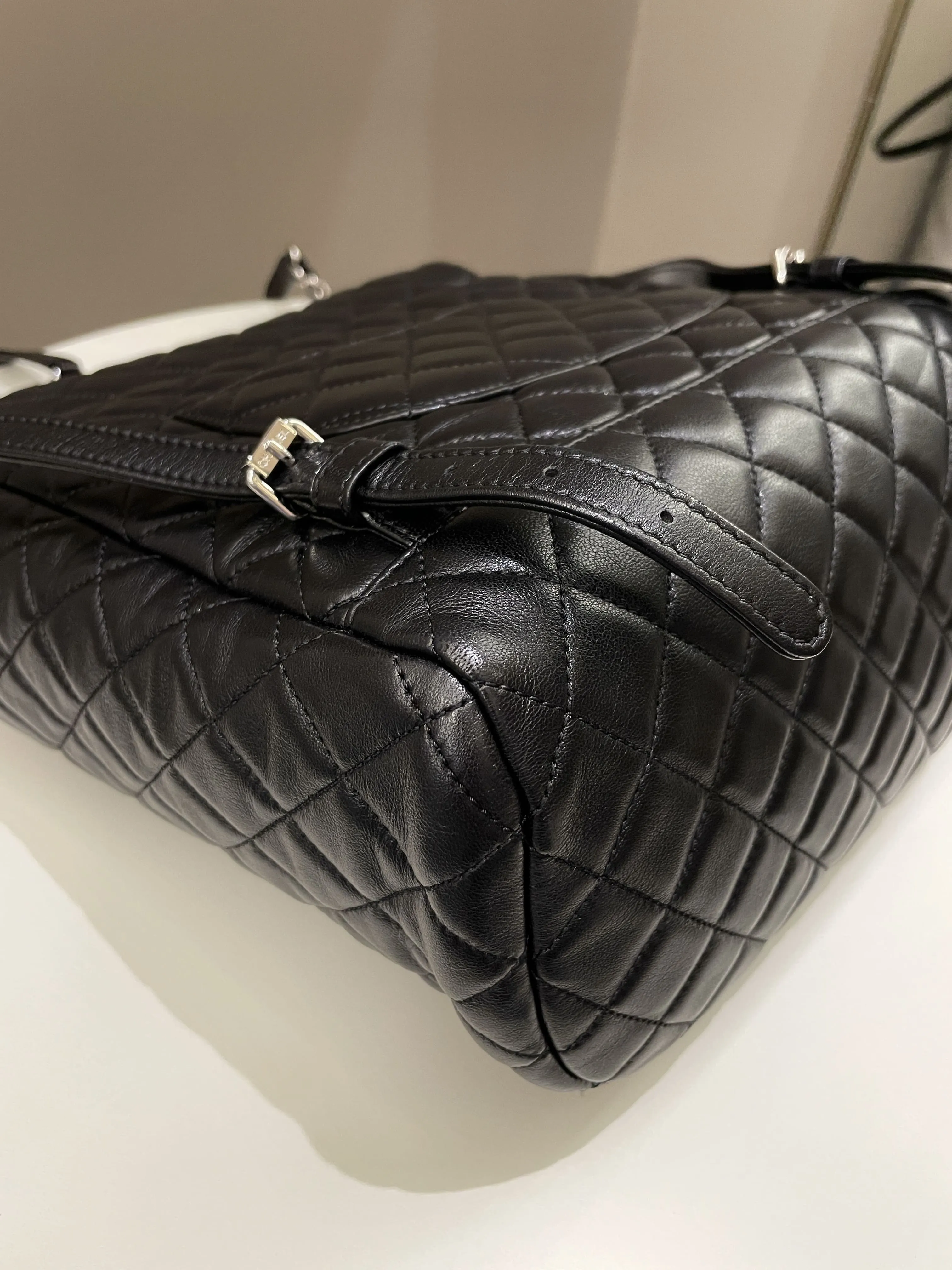 Chanel Quilted Urban Spirit Backpack Black Lambskin