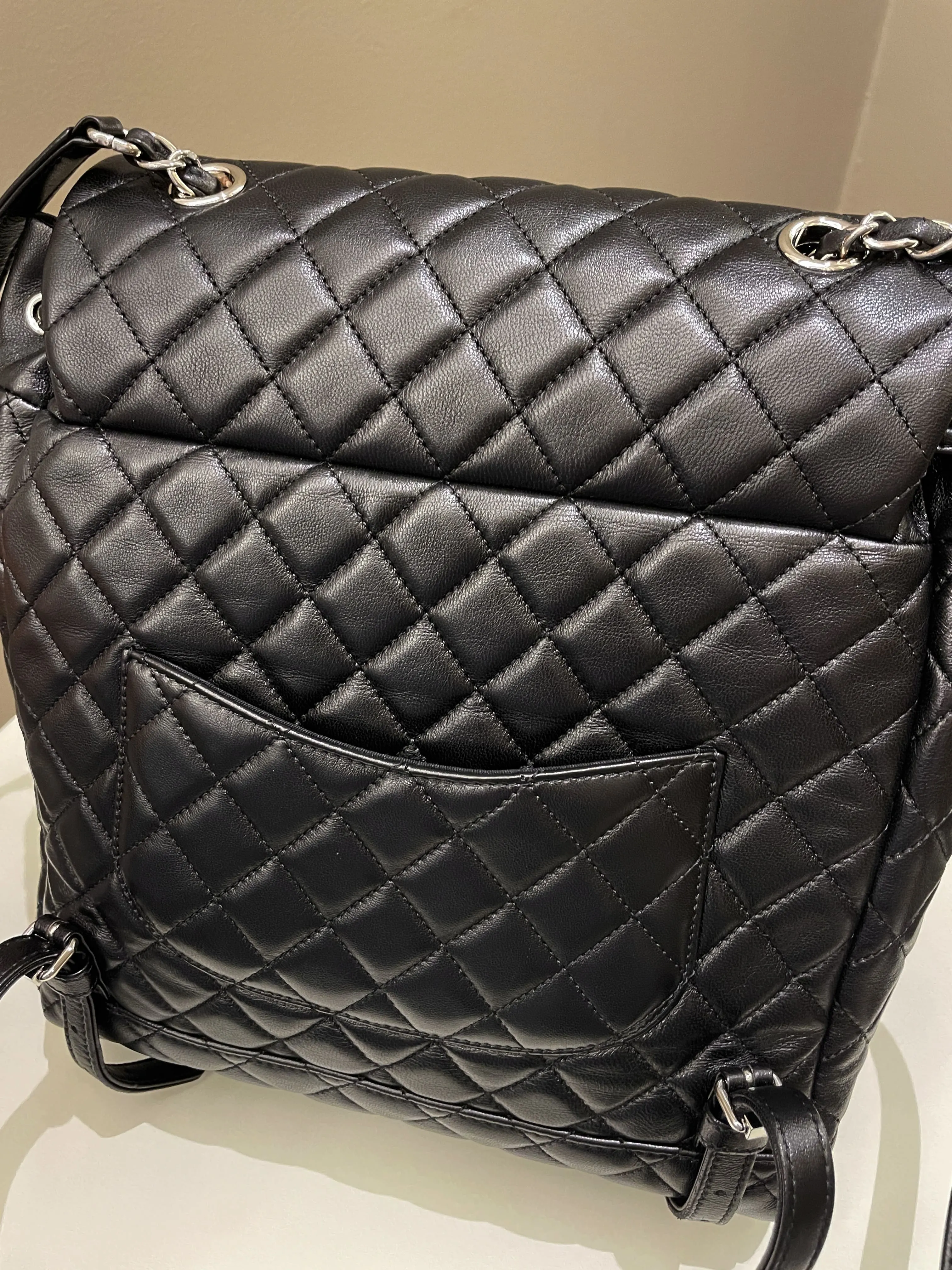 Chanel Quilted Urban Spirit Backpack Black Lambskin