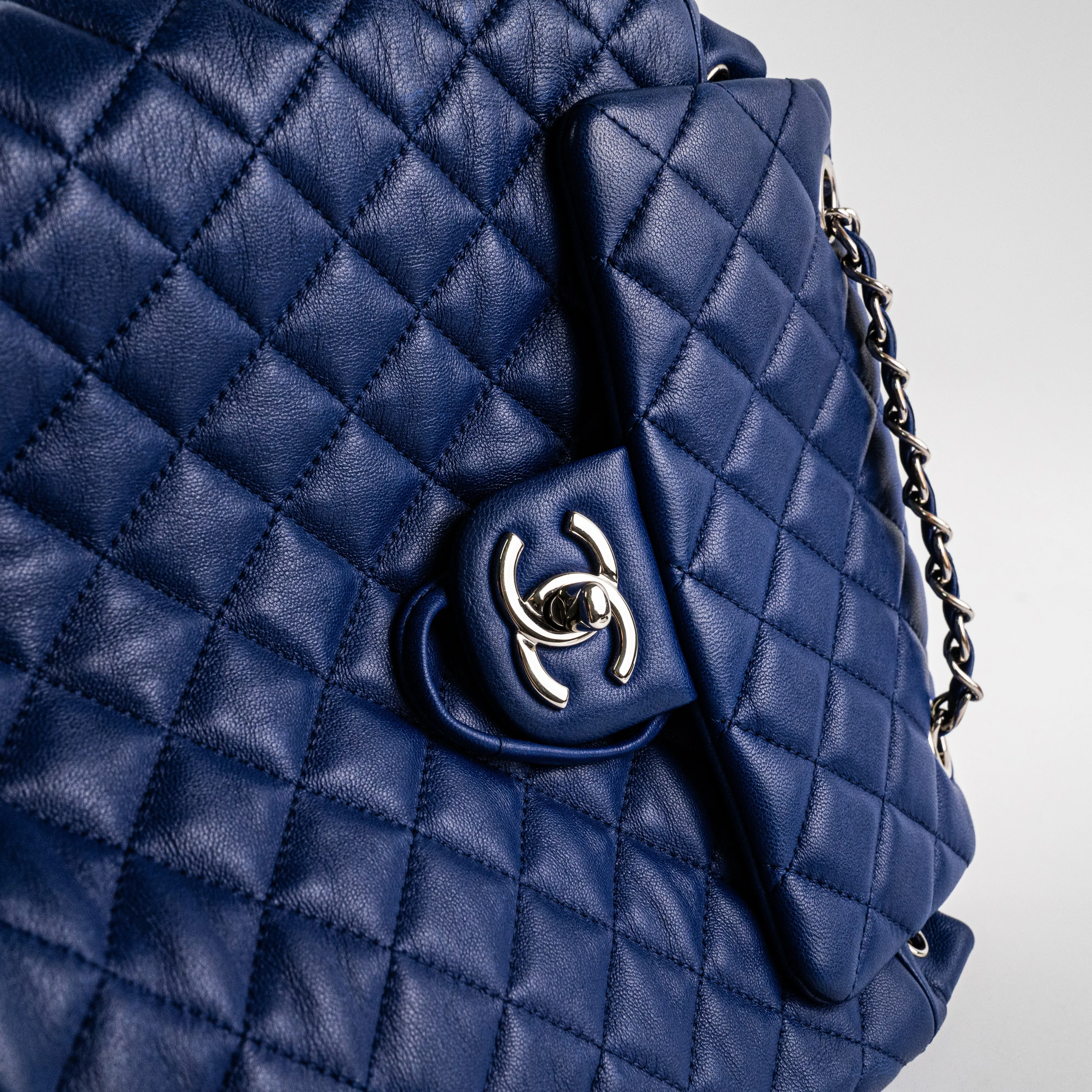 Chanel Small Urban Spirit Lambskin Blue Backpack
