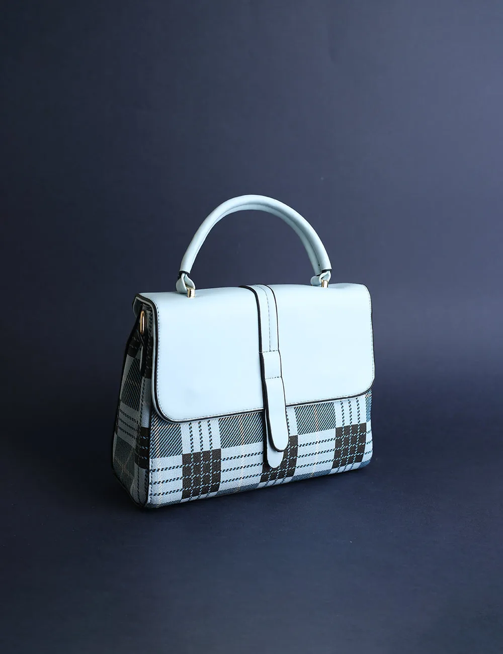 Chic Plaid Top Flap Bag