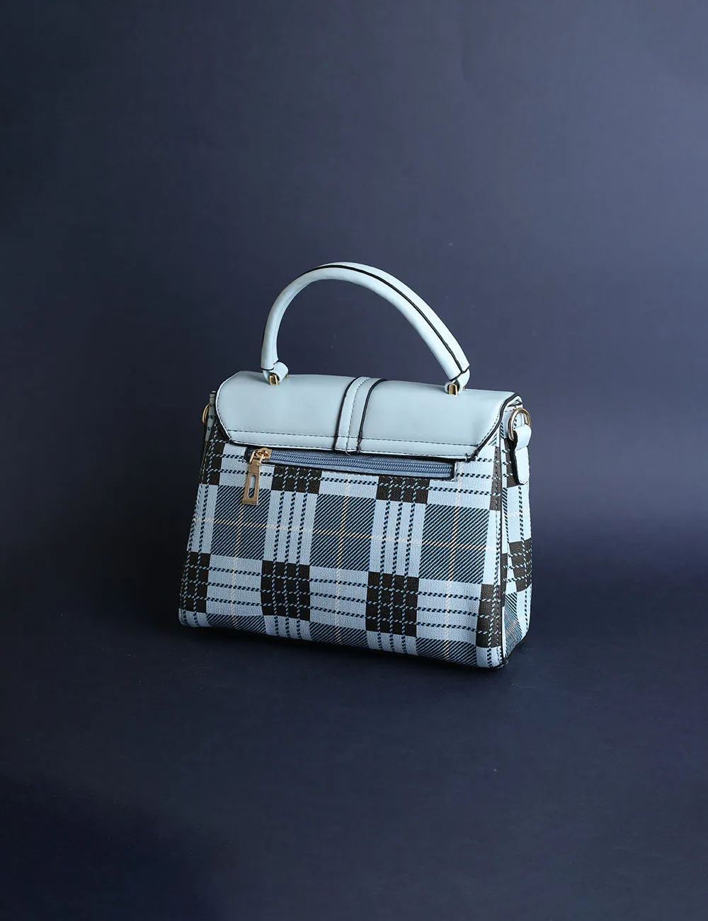 Chic Plaid Top Flap Bag