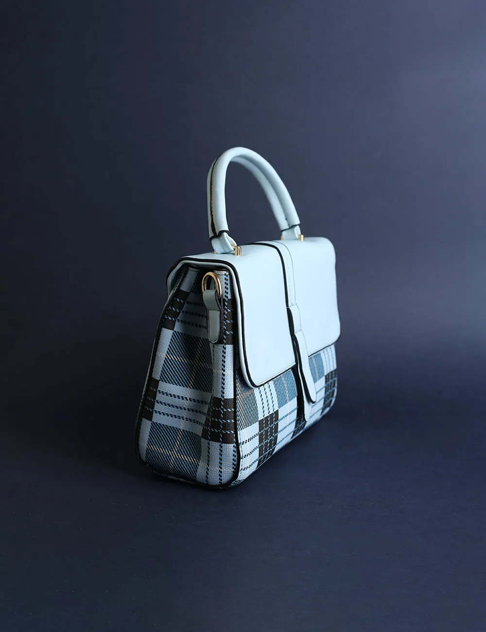 Chic Plaid Top Flap Bag