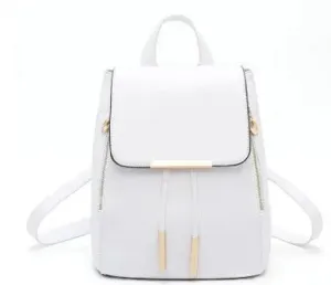 Chic PU Leather School Backpack for Girls