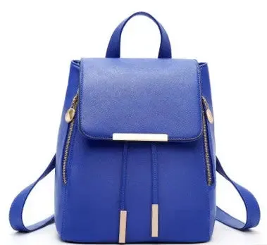 Chic PU Leather School Backpack for Girls