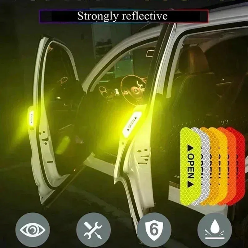 Color Name: Blue - 2023 Car Door Reflective Sticker Safety