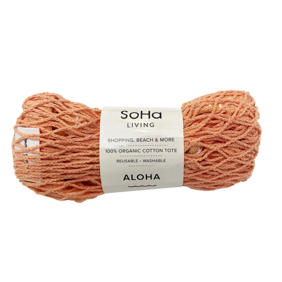 Cotton Net Bag, Coral