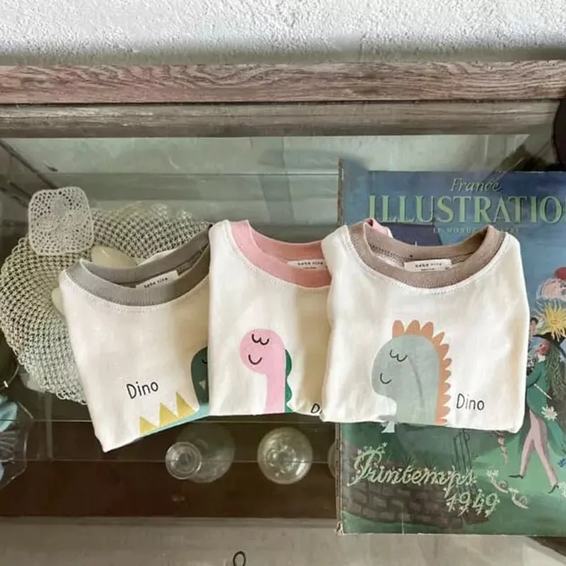Cute Dinosaur Print Short Sleeve Onesies (3 Designs)