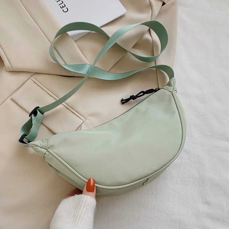 deanwangkt  nylon messenger bag women's new trendy dumpling bag lightweight small shoulder bag armpit bag simple shoulder canvas bag