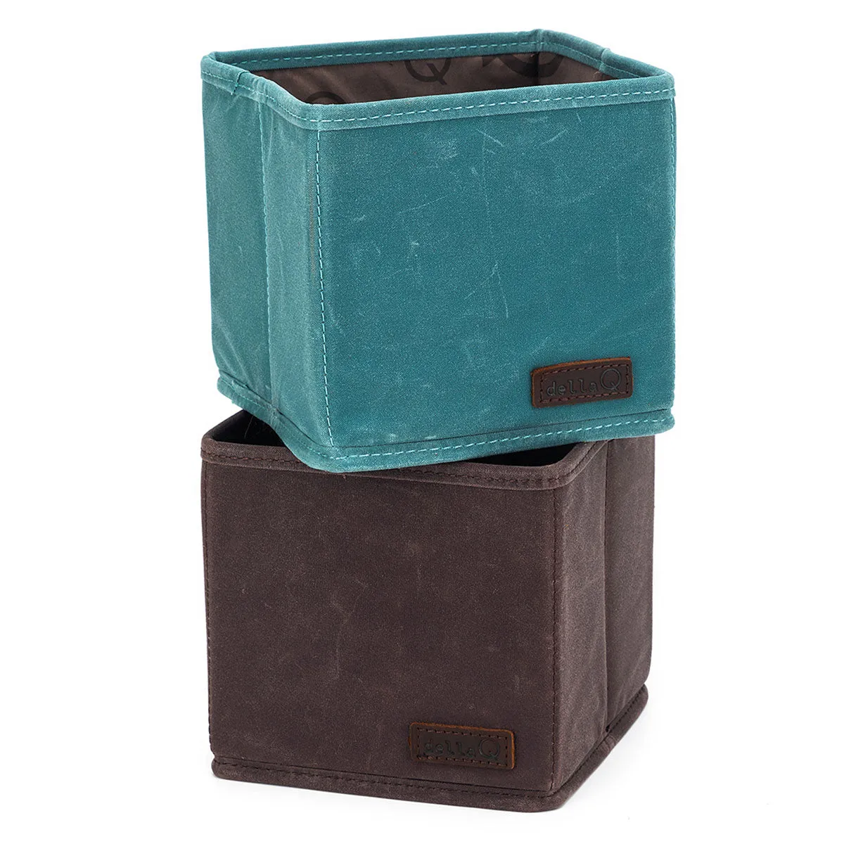 della Q Maker's Canvas Cubbies (Set of 2) - Teal