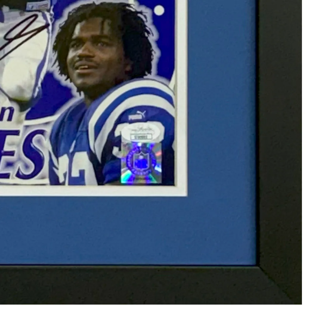 Edgerrin James Signed Indianapolis Colts Framed 8x10 Photo