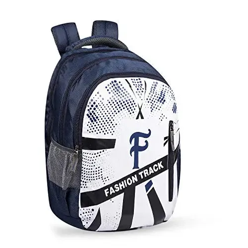 Fashion Track Polyester 15.6-inch  Backpack (Blue)