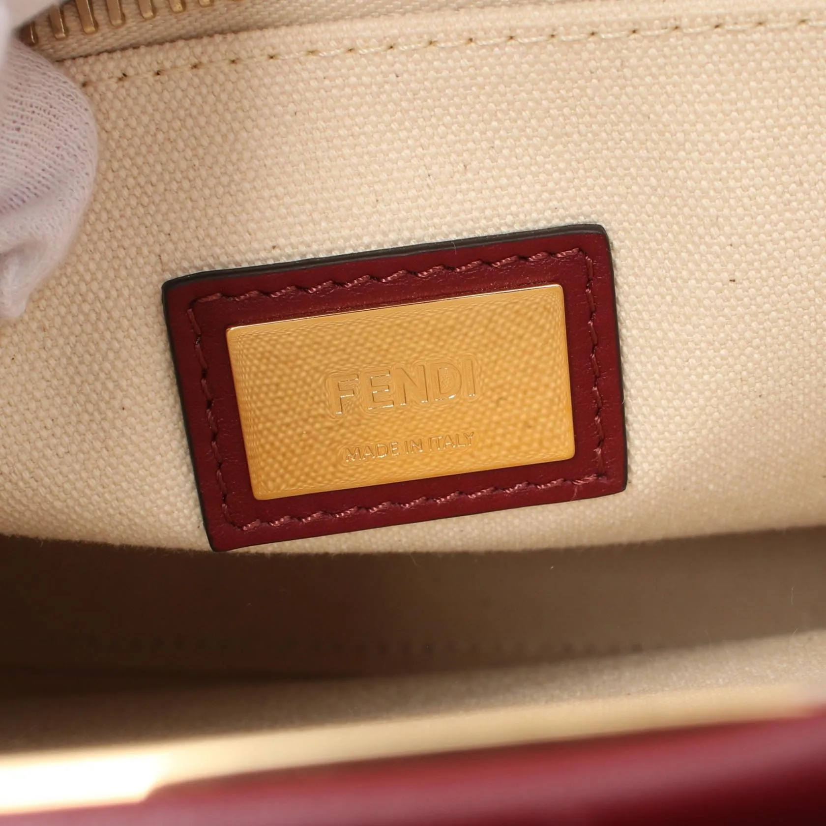 Fendi Peekaboo Defender Handbag PVC Canvas Leather
