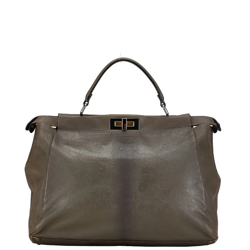 Fendi Peekaboo Zucca Leather Handbag 8BN210