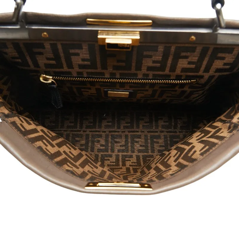 Fendi Peekaboo Zucca Leather Handbag 8BN210