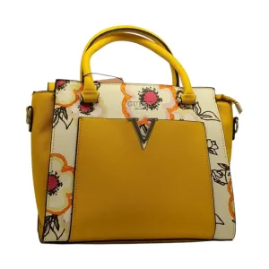 Floral Handbag with V Accent
