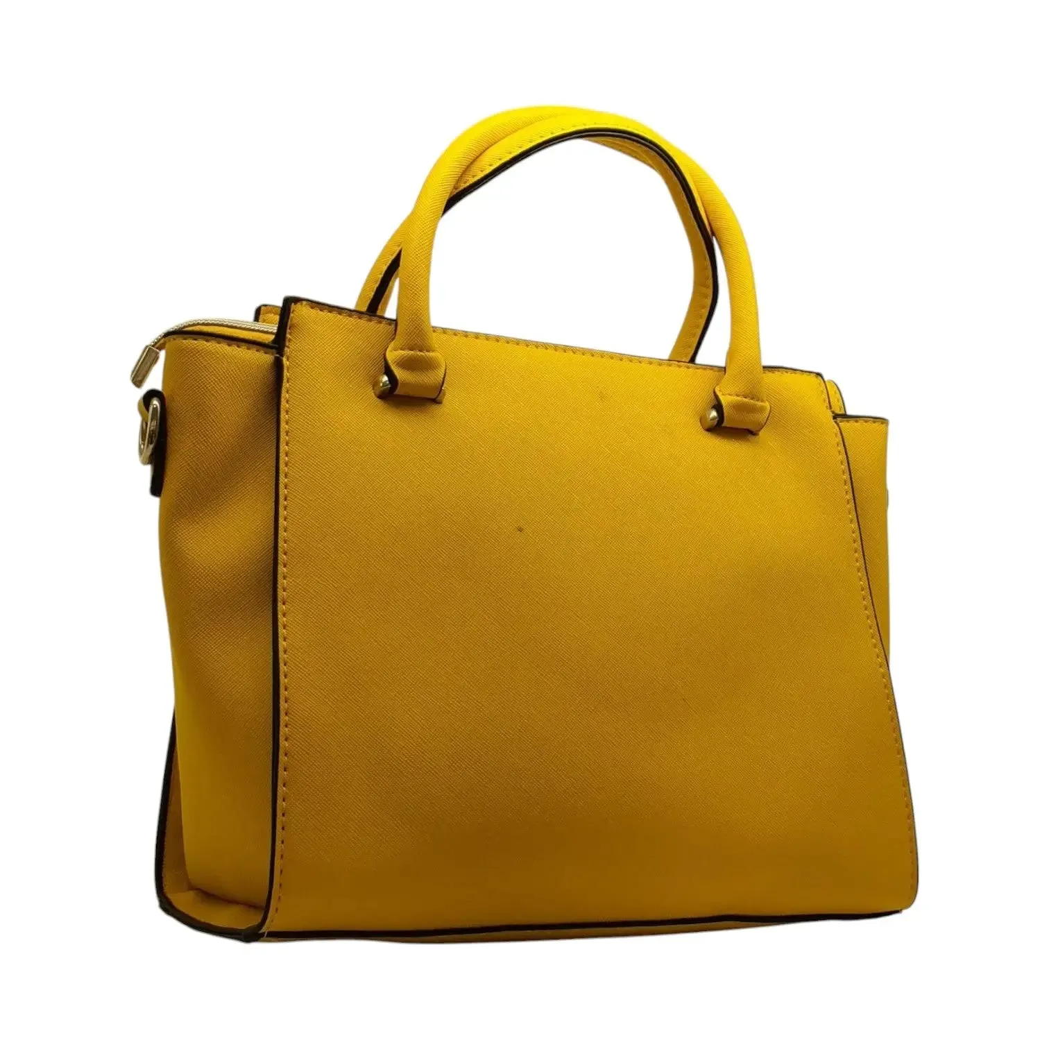Floral Handbag with V Accent