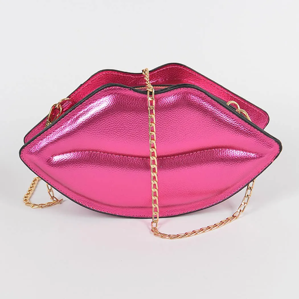 Fuchsia Kiss Me Fashion Clutch