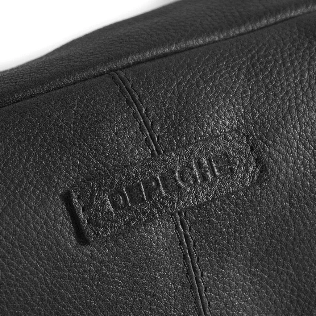 Functional and beautiful leather bumbag / 16202 - Black (Nero)