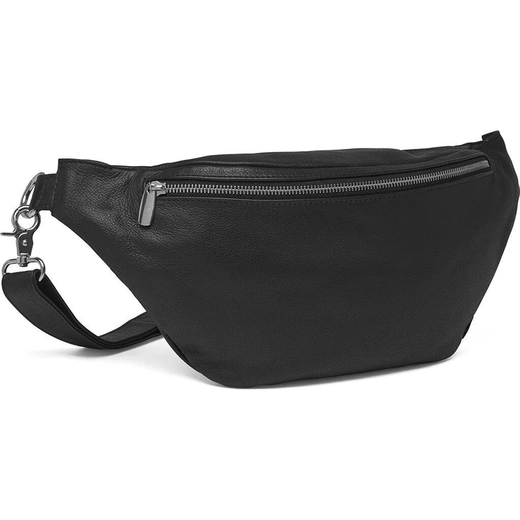 Functional and beautiful leather bumbag / 16202 - Black (Nero)