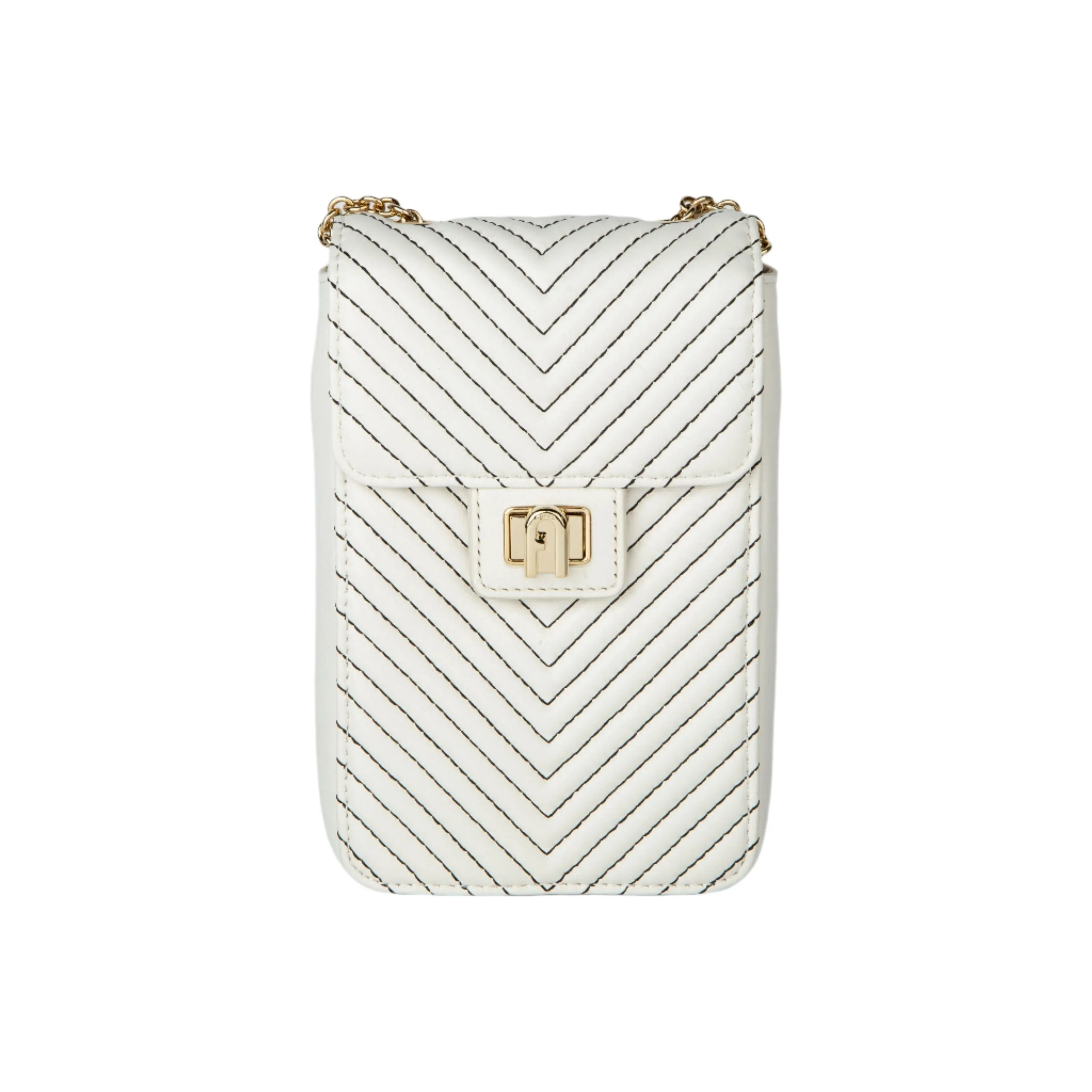 Furla Popstar Vertical Crossbody Bag - White
