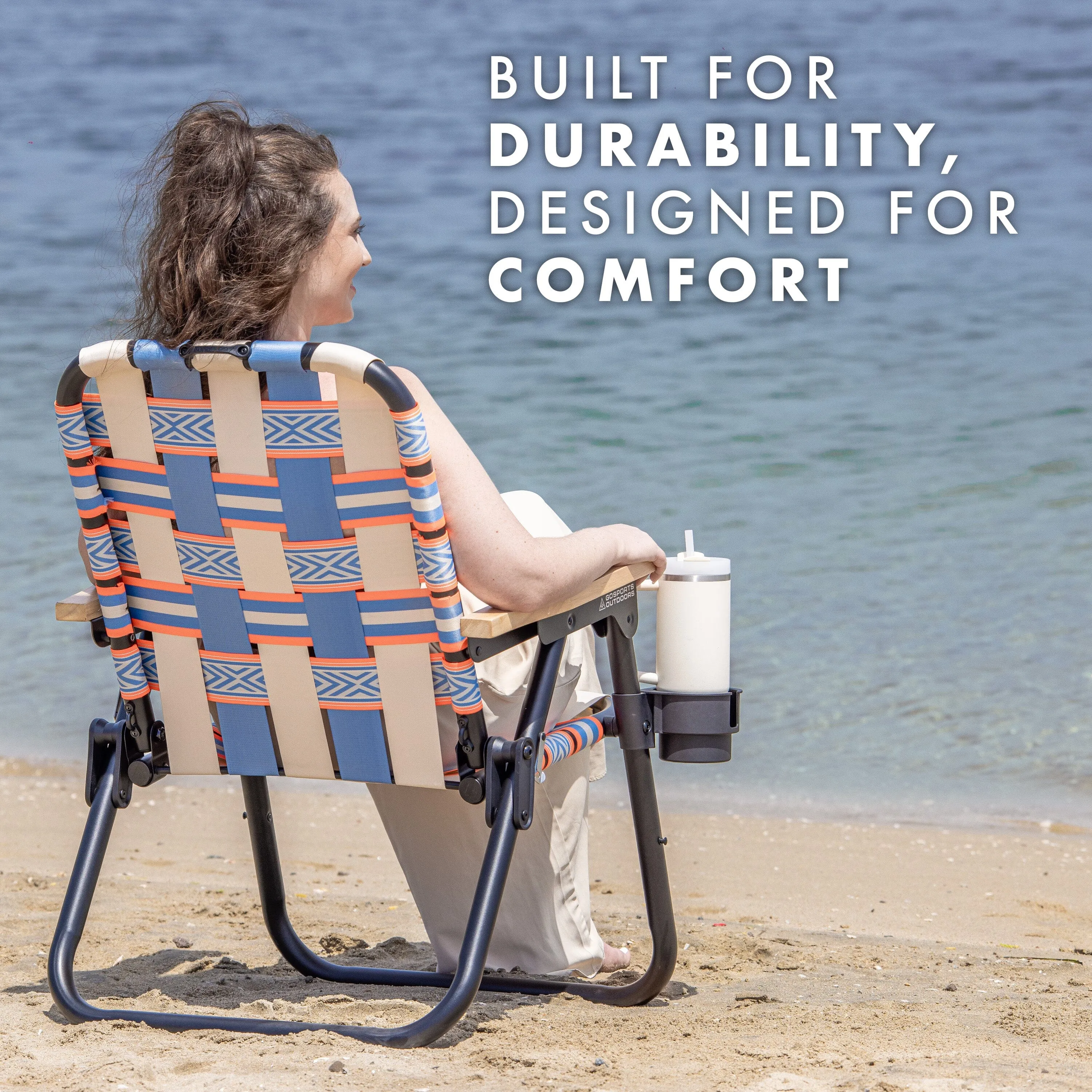 GoSports Outdoors WOVN Premium Beach & Camping Chair - BAJA