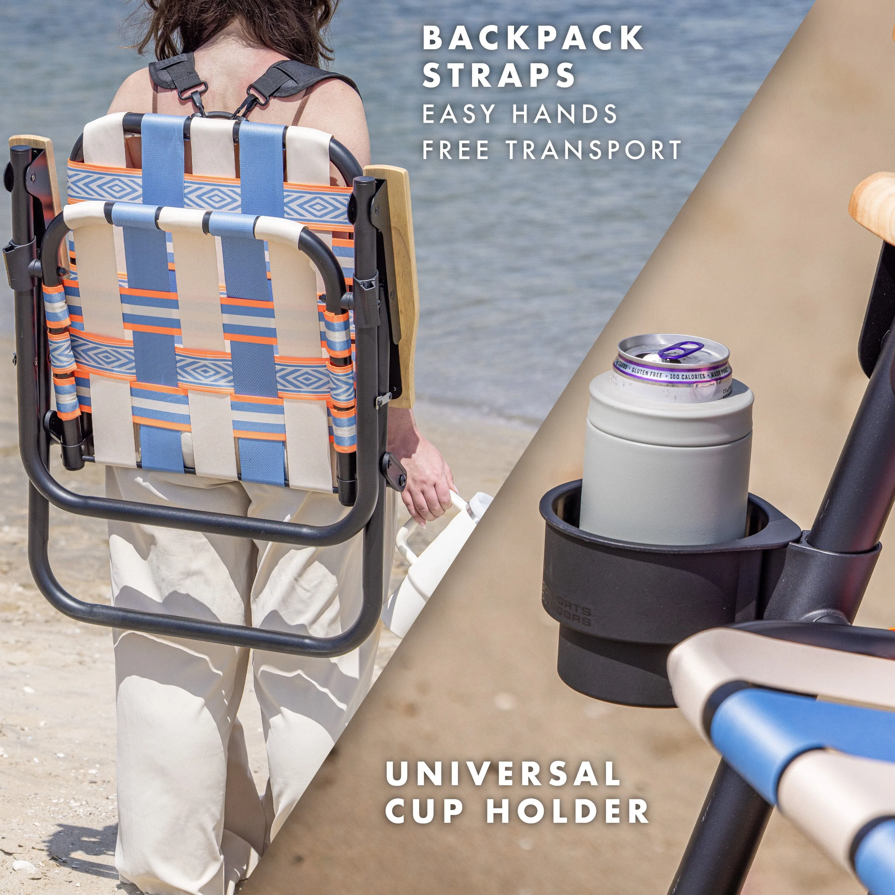 GoSports Outdoors WOVN Premium Beach & Camping Chair - BAJA