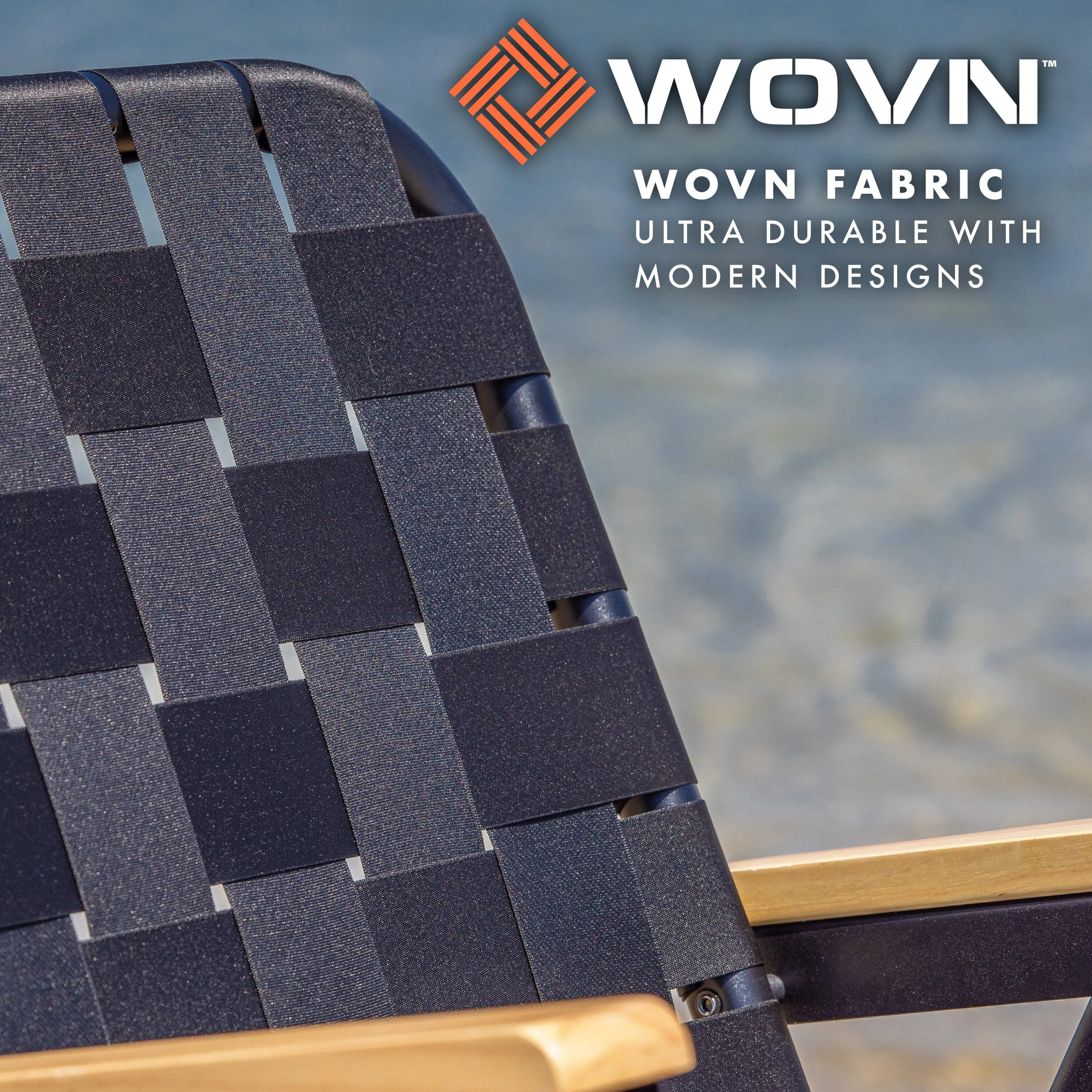 GoSports Outdoors WOVN Premium Beach & Camping Chair - BLACK