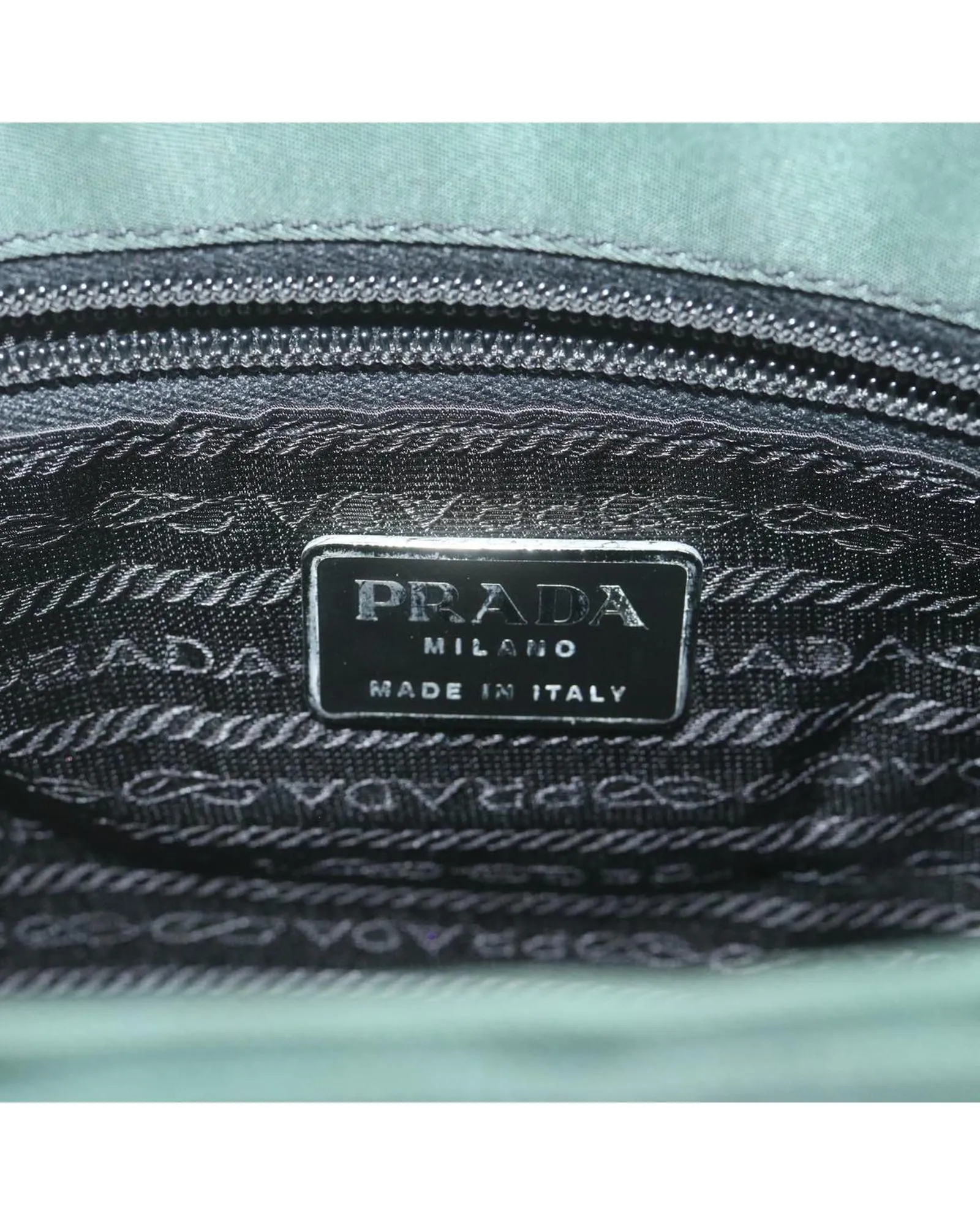 Green Nylon Shoulder Bag with 22cm Drop