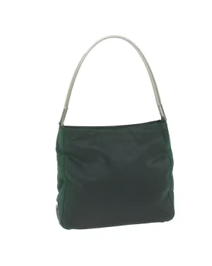 Green Nylon Shoulder Bag with 22cm Drop