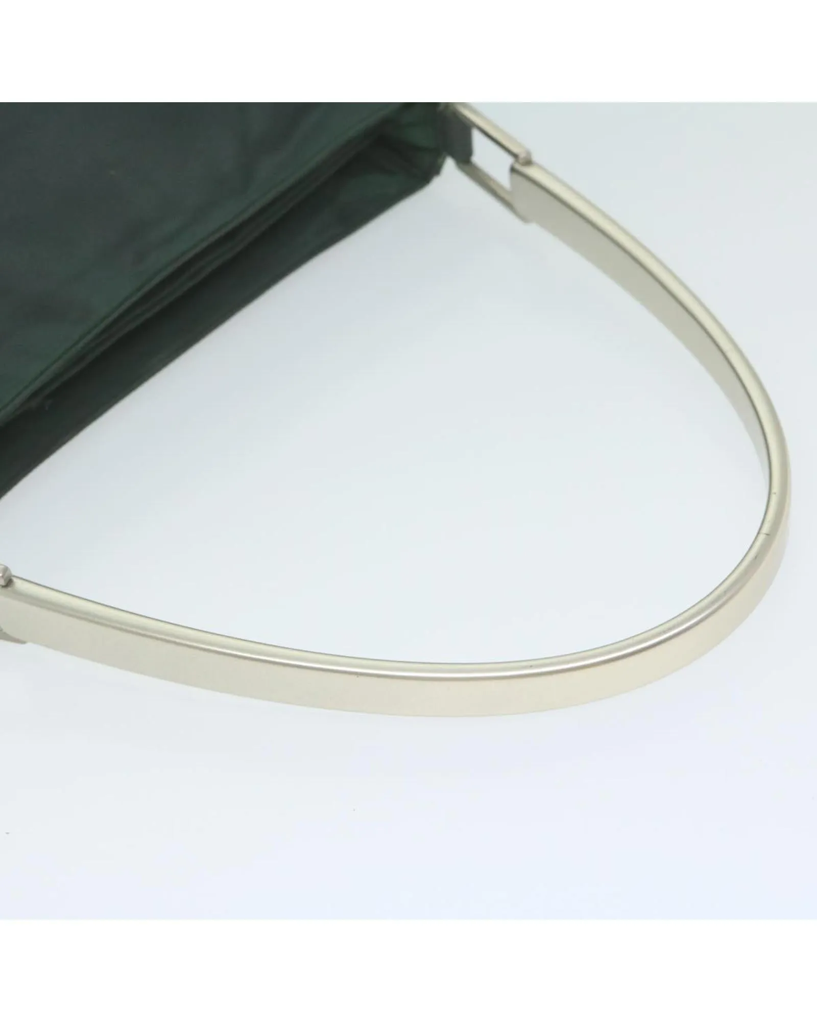 Green Nylon Shoulder Bag with 22cm Drop
