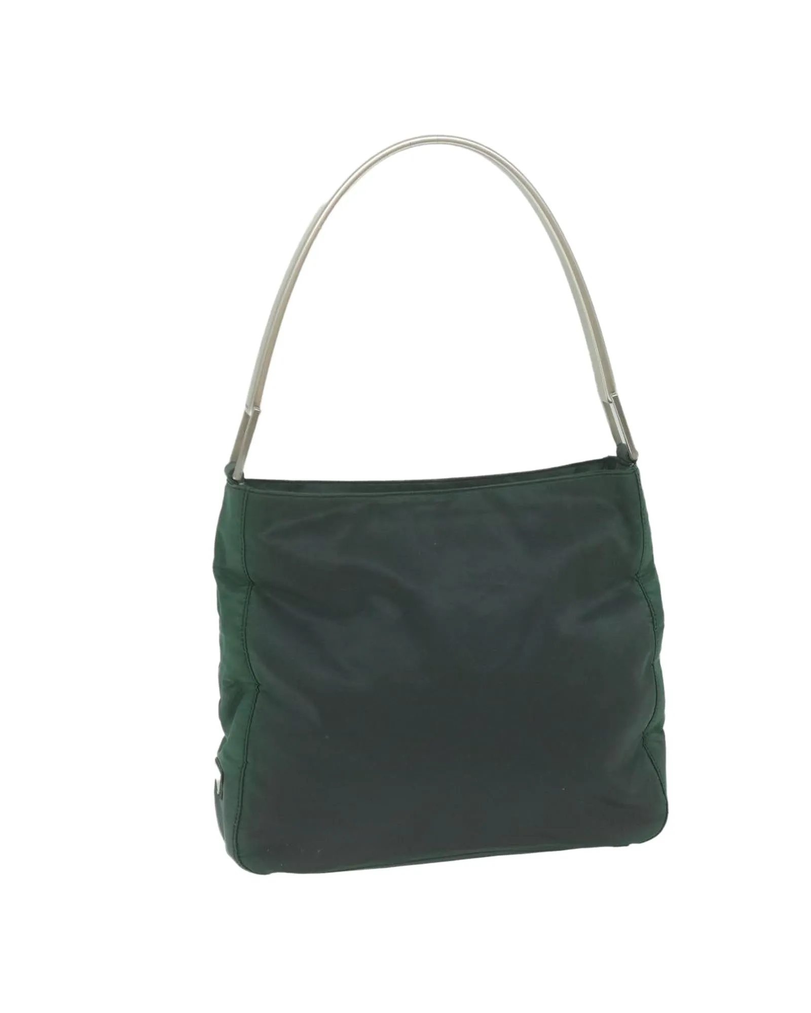 Green Nylon Shoulder Bag with 22cm Drop