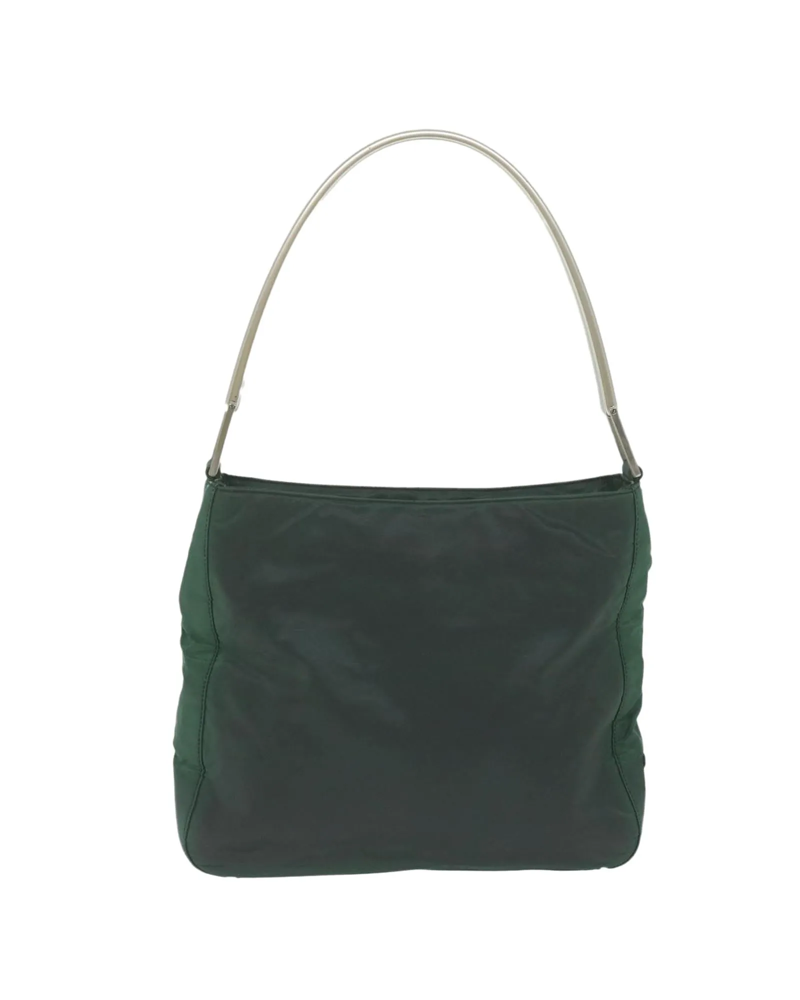 Green Nylon Shoulder Bag with 22cm Drop