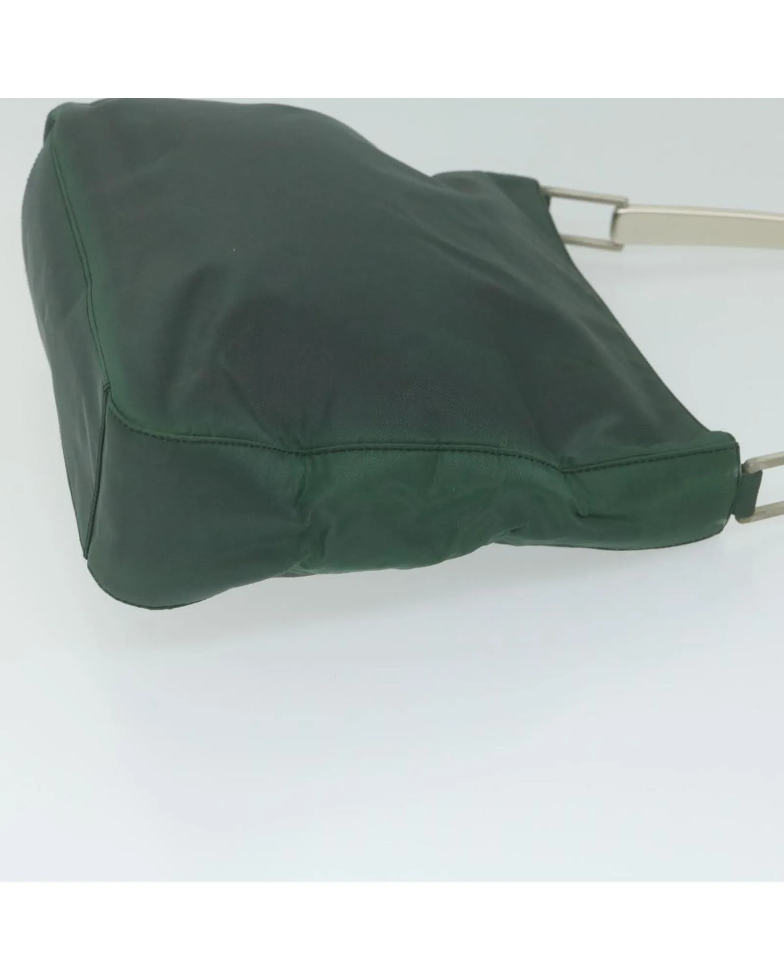 Green Nylon Shoulder Bag with 22cm Drop