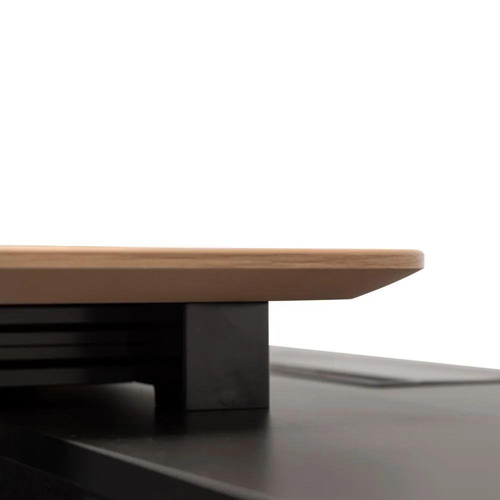 Hayes 2m Right Return Office Desk - Natural - Black