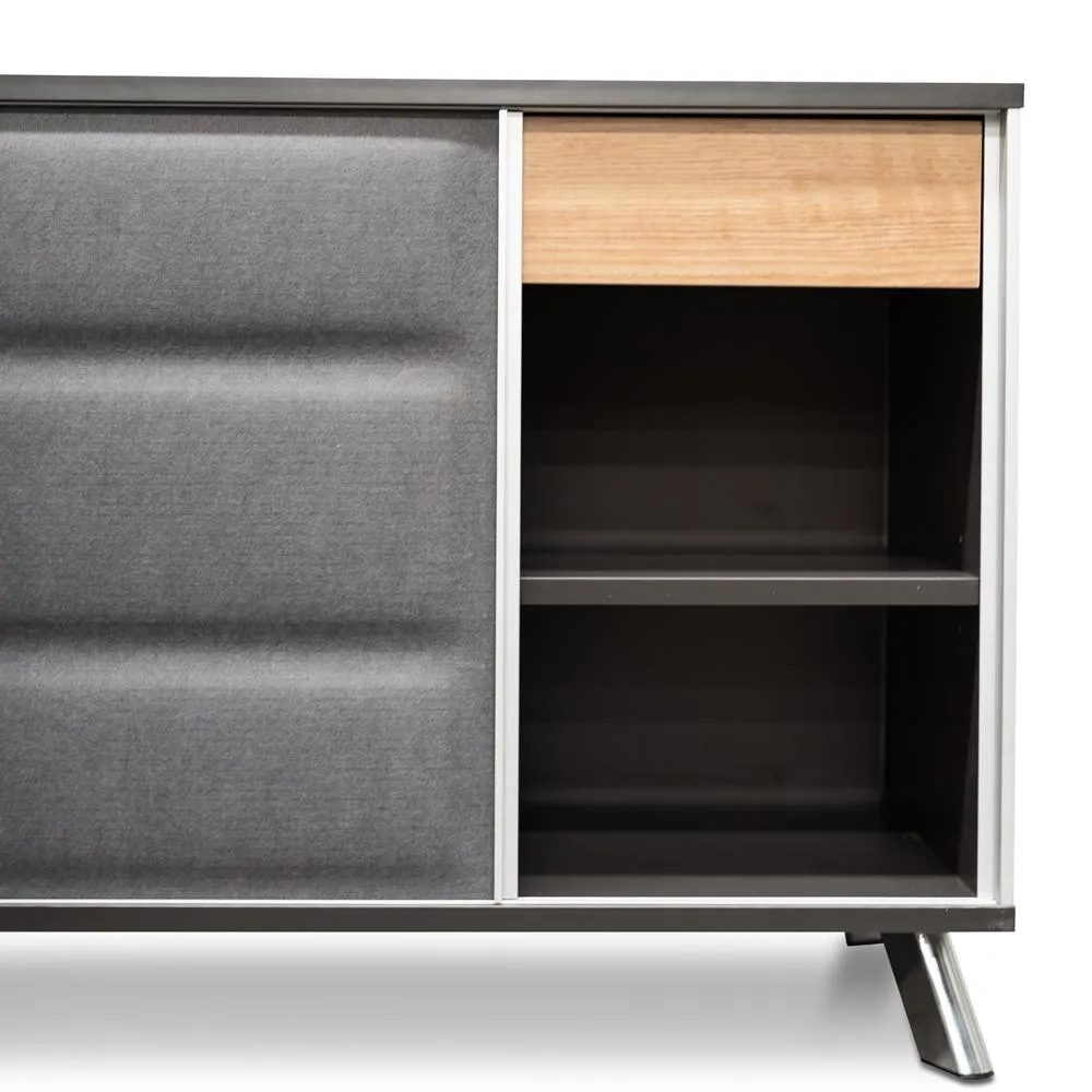 Hayes 2m Right Return Office Desk - Natural - Black