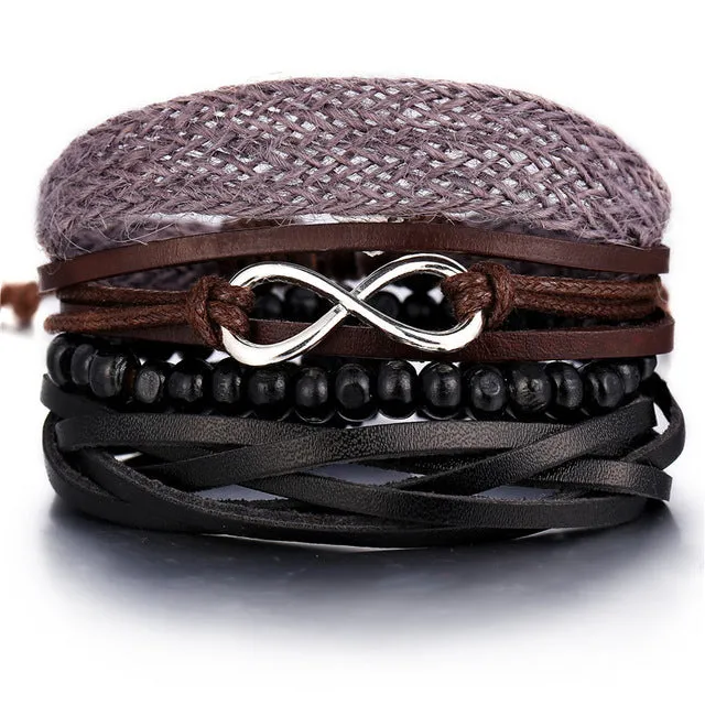 IF ME™ Vintage Multi-Layer Men's Leather Bracelet Sets