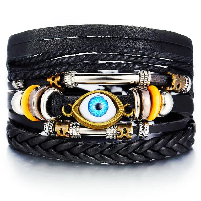 IF ME™ Vintage Multi-Layer Men's Leather Bracelet Sets