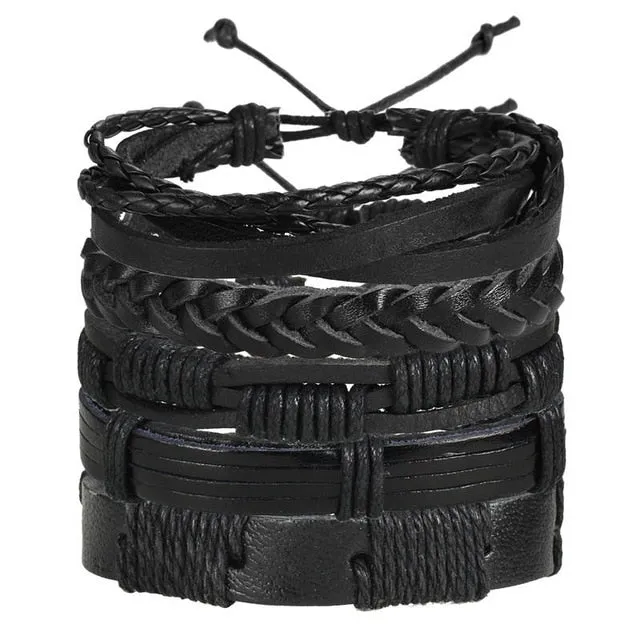 IF ME™ Vintage Multi-Layer Men's Leather Bracelet Sets