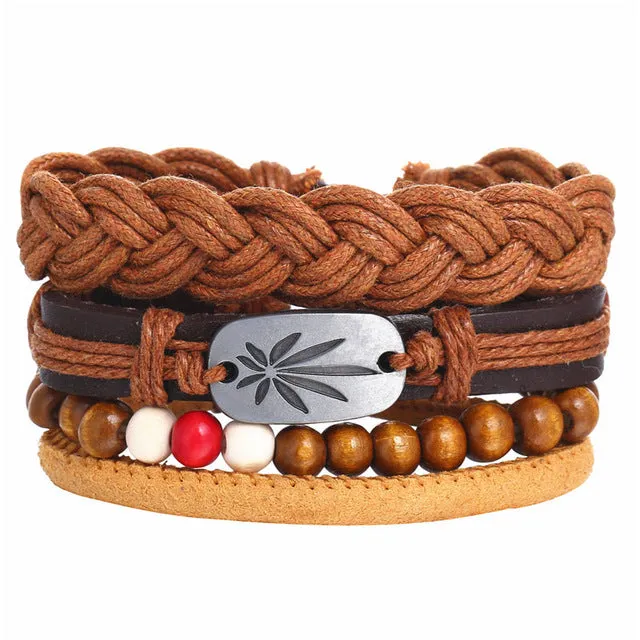 IF ME™ Vintage Multi-Layer Men's Leather Bracelet Sets