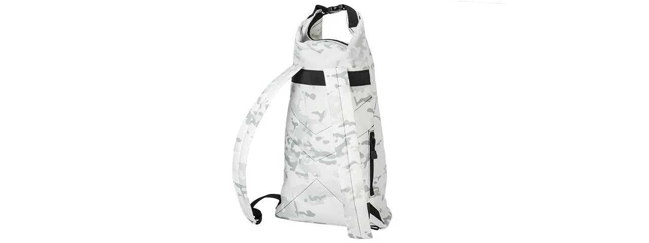 Lancer Tactical 1000D Nylon Tactical Barrel Backpack (Snow Camo) Airsoft Gun Accessories