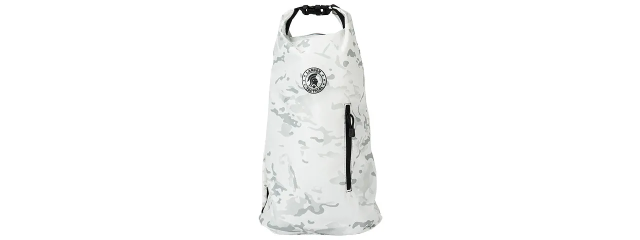 Lancer Tactical 1000D Nylon Tactical Barrel Backpack (Snow Camo) Airsoft Gun Accessories