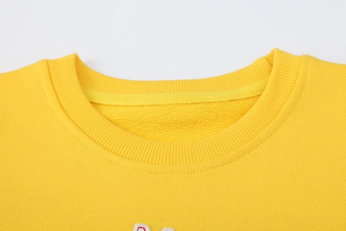 Little Boy's Yellow Cartoon Sweatshirt