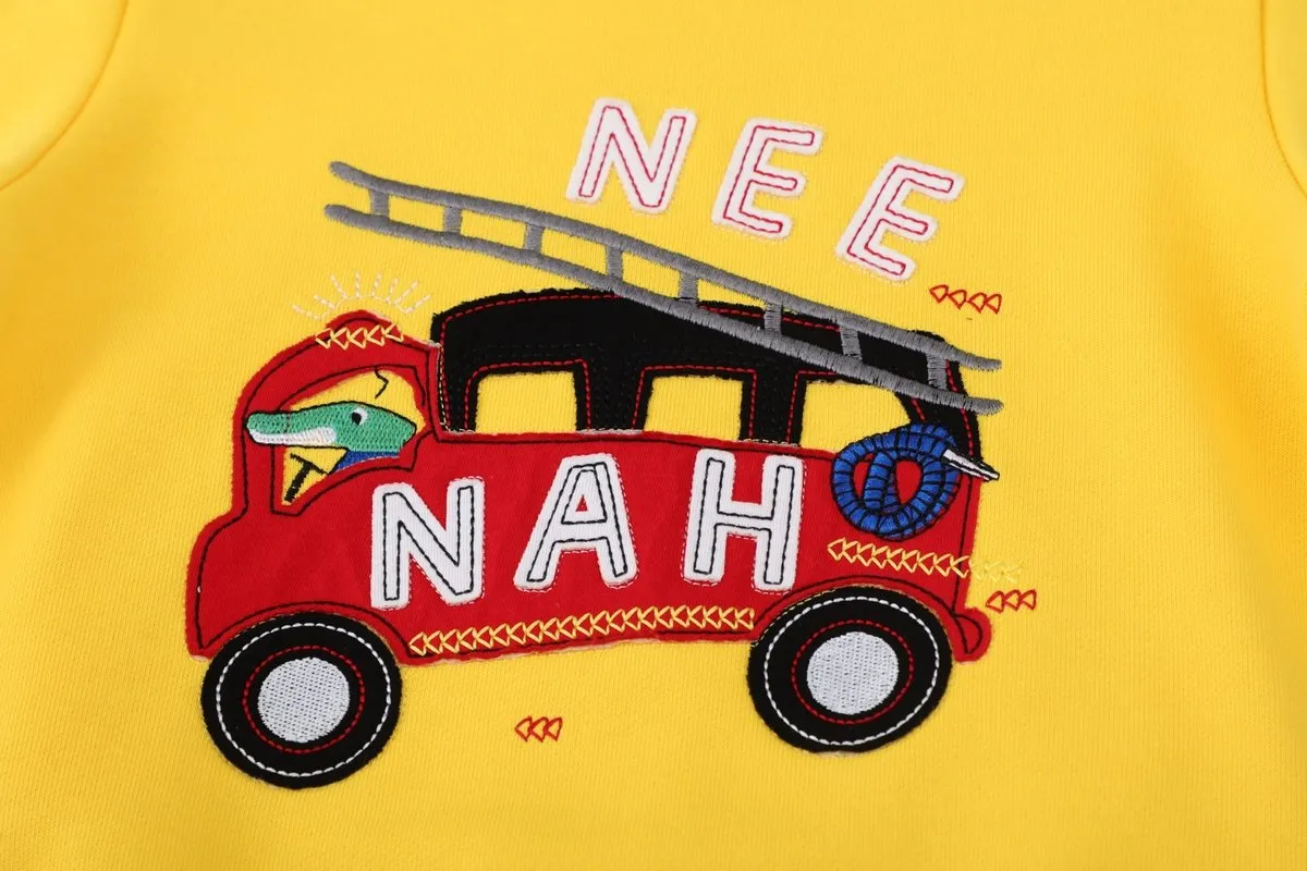 Little Boy's Yellow Cartoon Sweatshirt